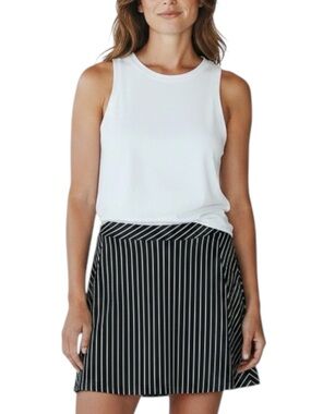 LADY HAGEN Black/White Striped Golf Skort Size XL -- Golf/Tennis/Pickleball